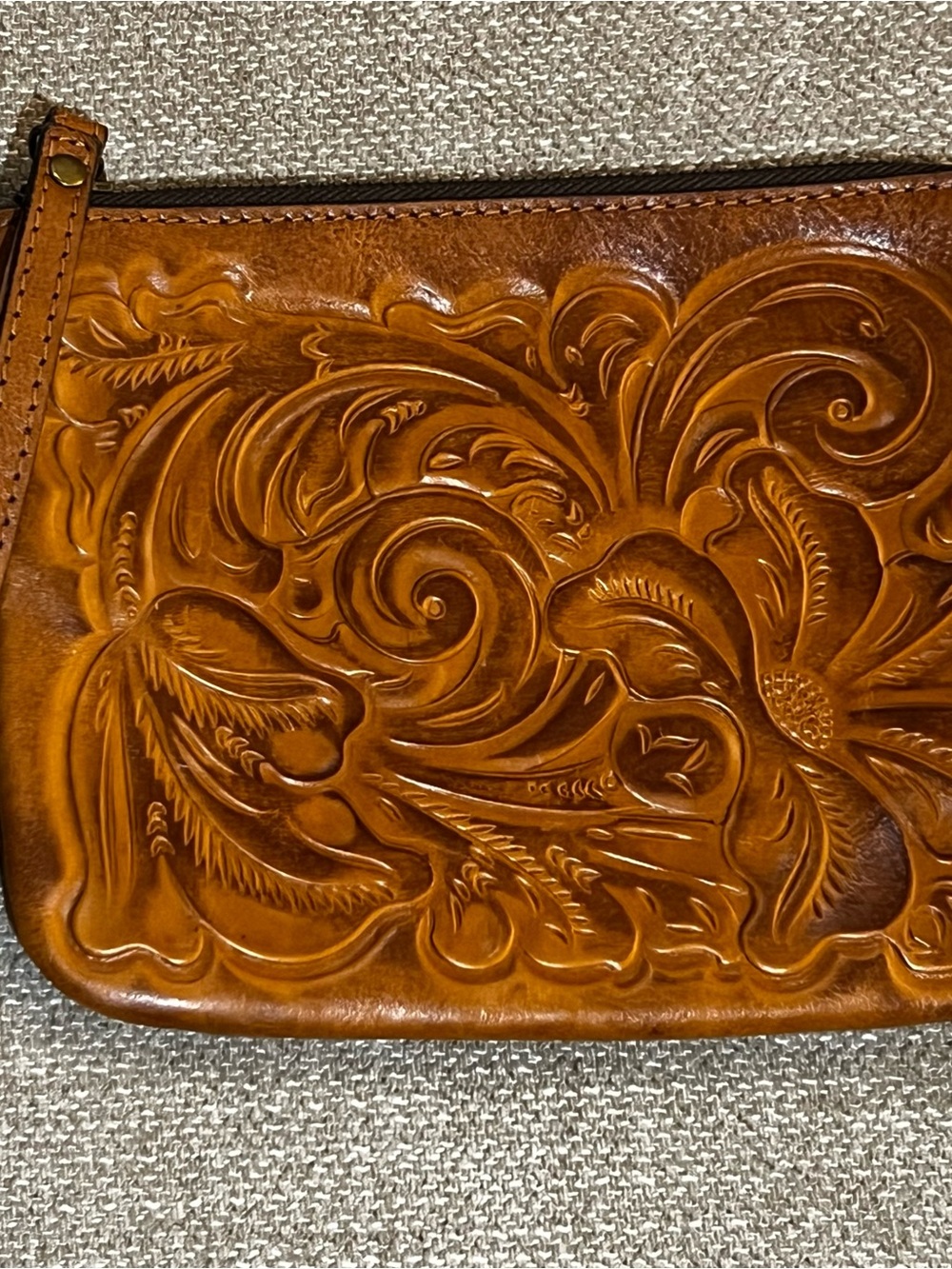 Patricia Nash Tooled Leather Wristlet Clutch – Florence Brown